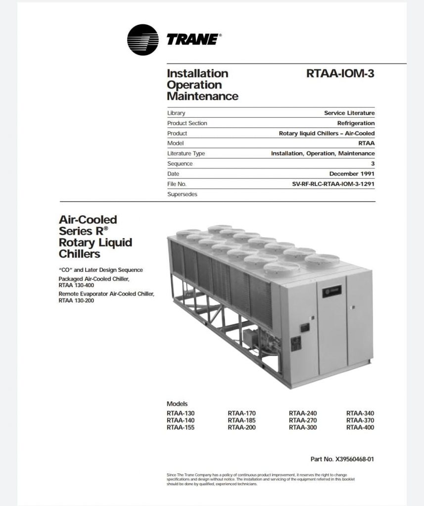 Trane-rta130-chiller | Sancooler - Chiller Servisi