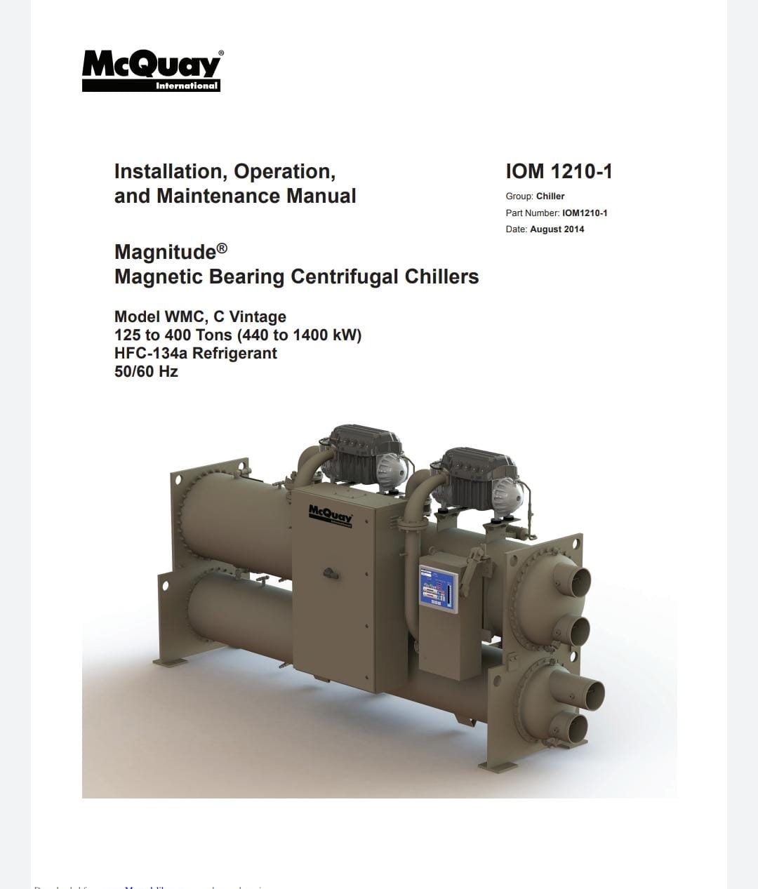 mcquaywmcseriesmanualschiller Sancooler Klima & Chiller Teknik